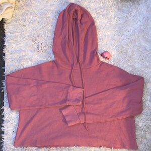 Pink, long sleeve with a hoodie!